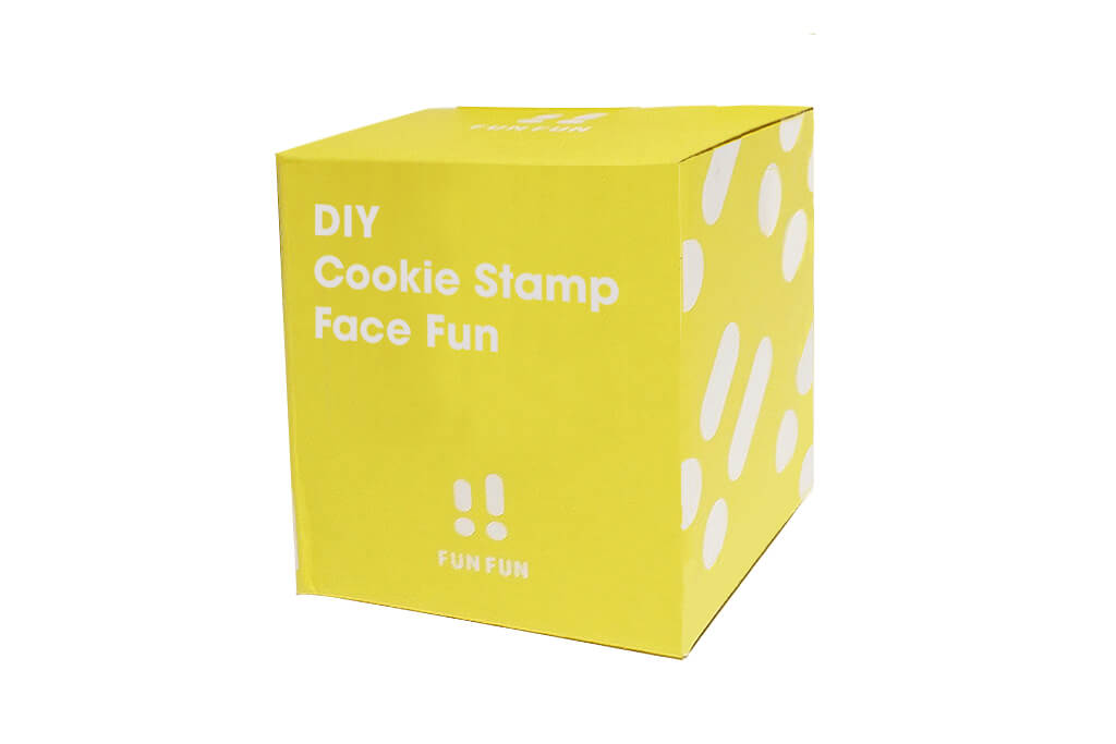 face fun cookie stamp package box.