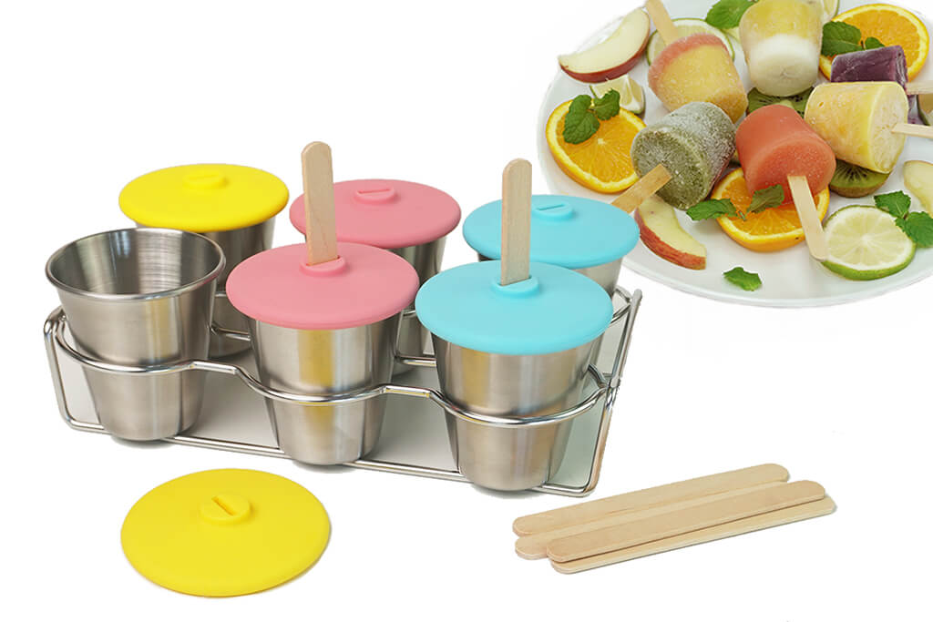 STAINLESS STEEL POPSICLE MOLD set of 6