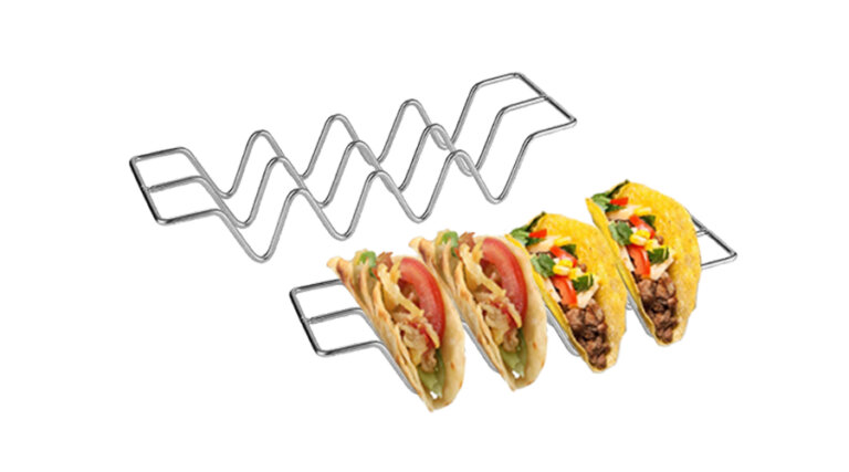 S/S TACO HOLDER, 4 ROWS